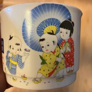 Small Melamine Ware Mug NO T-721 Japanese Children Illustration With Tag!
